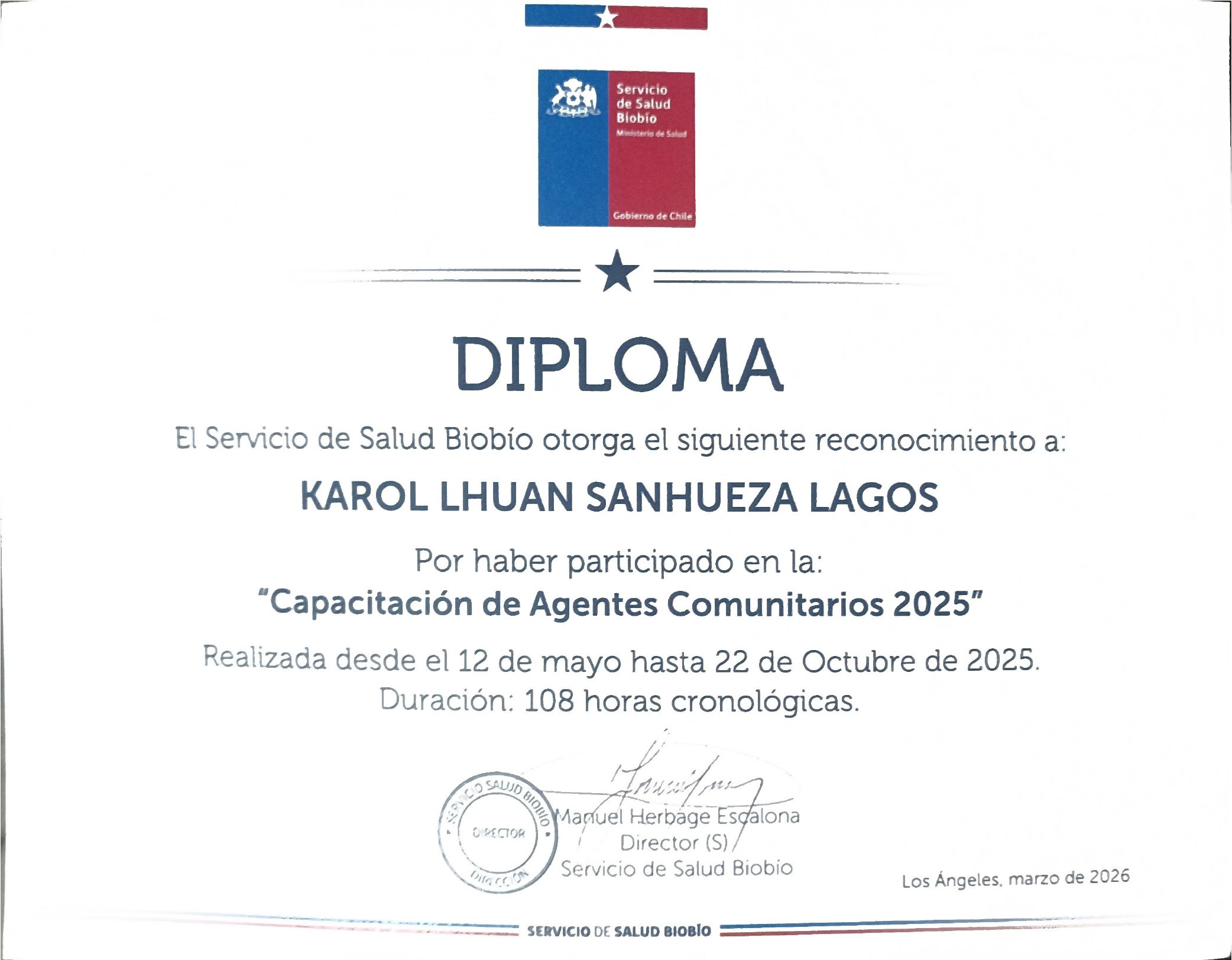 Diploma Agentes Comunitarios - Servicio de Salud Biobío